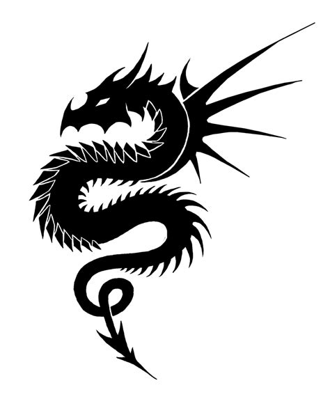 Dragon Pictures Black And White - ClipArt Best