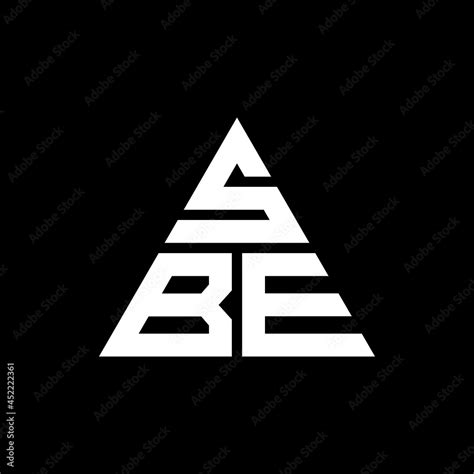 SBE triangle letter logo design with triangle shape. SBE triangle logo ...