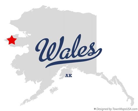 Map of Wales, AK, Alaska