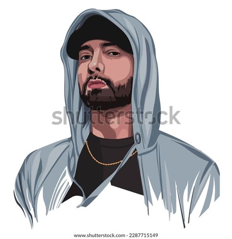 Eminem Art Face Hat Jacket Cloth Stock Vector (Royalty Free) 2287715149 ...