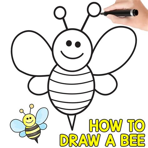 10+ Easy Bee Drawing - SuraajMadleina