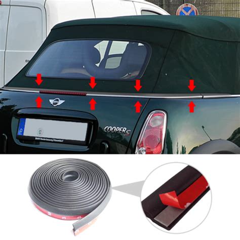 BMW Mini One Cooper S Convertible R52 rear soft top roof weather seal ...