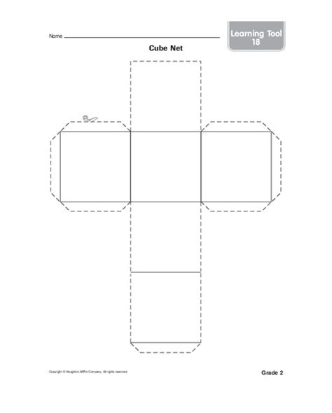 Cube Net Worksheet for 4th - 5th Grade | Lesson Planet