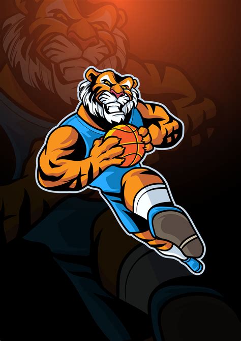 Tiger Basketball Mascot Logo 252442 Vector Art at Vecteezy