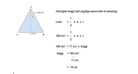 Ketahui Rumus Segitiga Sama Kaki: Luas, Keliling dan Contoh Soal