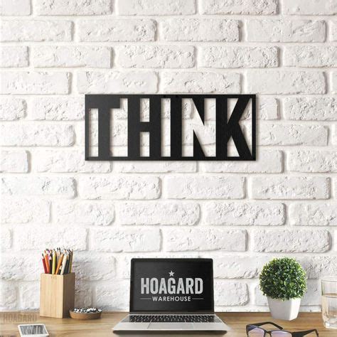 "Think!" Inspirational Quotes & Sayings Metal Wall Art. Inspirational ...