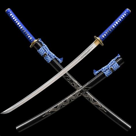 HanBon Forged Japanese Samurai Sword Real Dragon Katana T10 Steel Full ...