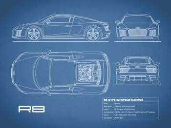 Audi R8 V10 Blueprint by Mark Rogan