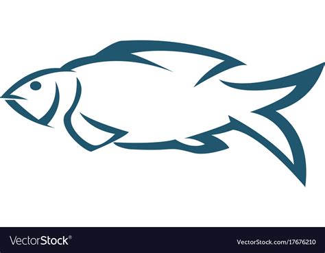 Fish logo template Royalty Free Vector Image - VectorStock