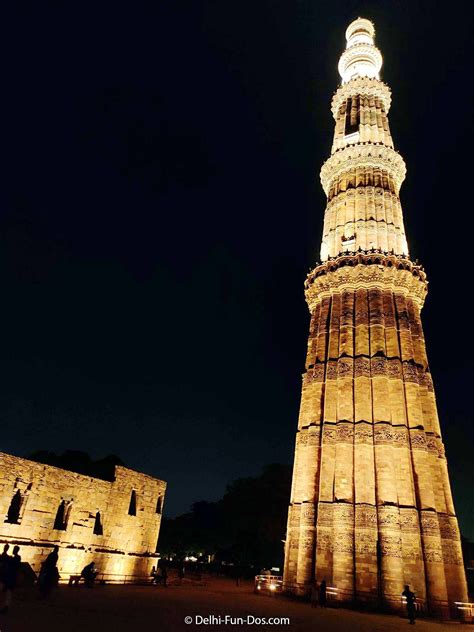 Experience The Majestic Qutub Minar At Night Dazzling With Light | LBB