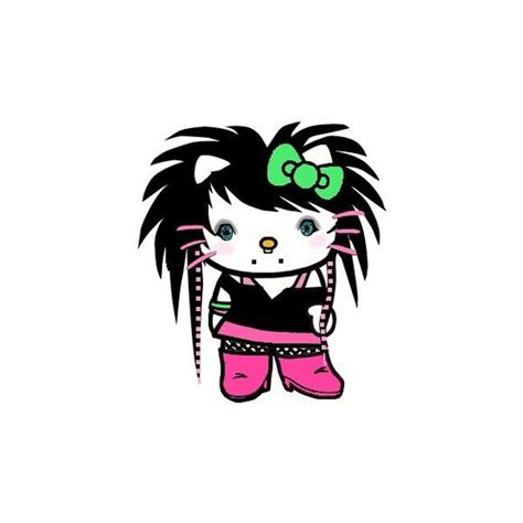 Emo punk Hello Kitty| gothic| goth Hello Kitty| rock and roll Nail ...