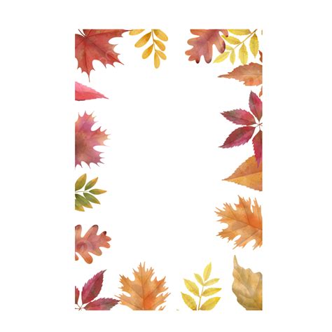 Autumn Border With Watercolor Leaves, Autumn Border, Watercolor Autumn ...