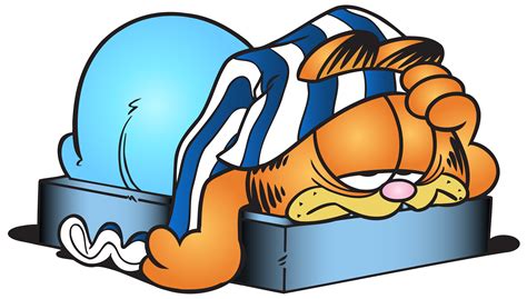 Sleeping Garfield Cartoon Transparent PNG Clip Art Image | Gallery ...