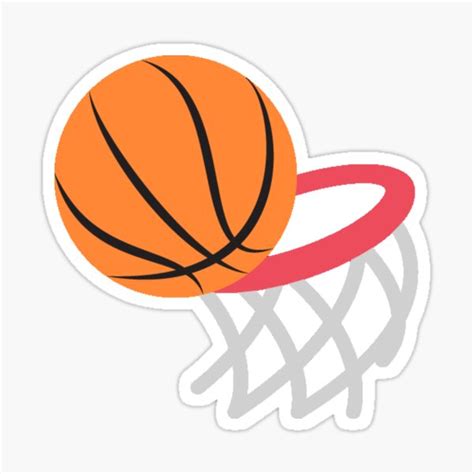 "Basketball Emoji" Sticker for Sale by ScrappyDesigns | Redbubble