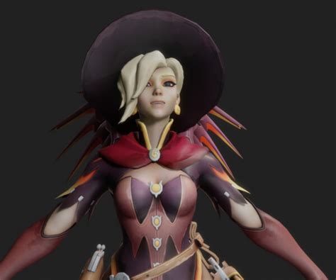 ArtStation - mercy with witch skin and rig for blender FREE | Resources