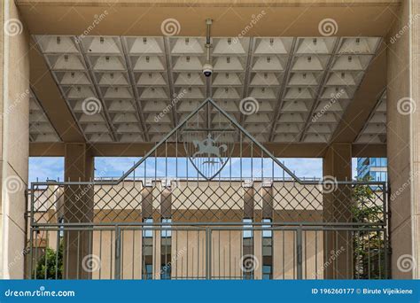 The Entrance To the Main Building of Seimas Palace in Vilnius ...