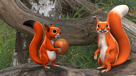 Pip the squirrel 3D animated series • Full Rotation - Design & Animation