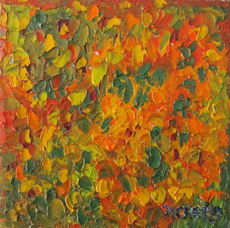 Autumn Leaves Abstract Painting by Nancy Craig