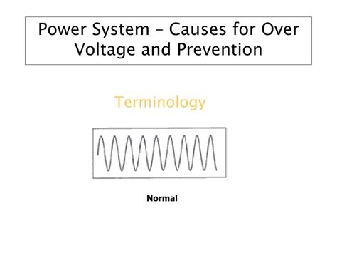 PPT - Power System – Causes for Over Voltage and Prevention PowerPoint ...