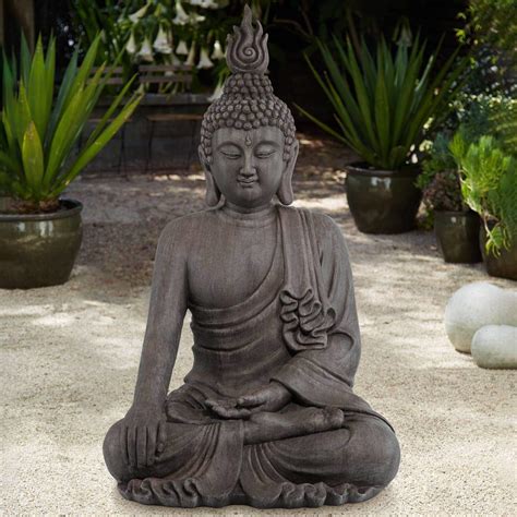 Large Asian Zen Buddha Garden Statue - My Inviting Home