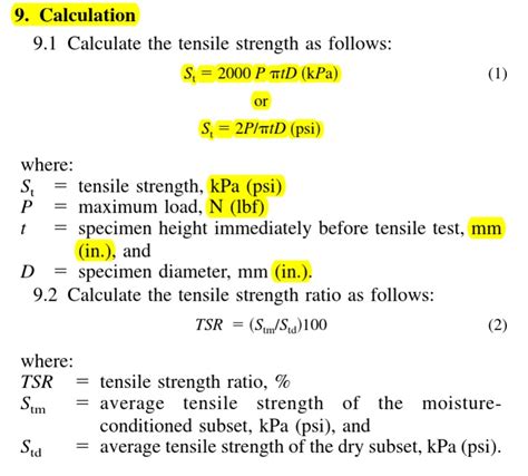 Formulas Astm D 4867 | PDF | Ultimate Tensile Strength | Building ...