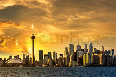 Toronto skyline at sunset, Canada | Stock image | Colourbox