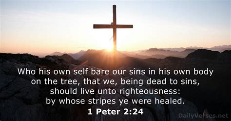 October 7, 2023 - Bible verse of the day (KJV) - 1 Peter 2:24 ...