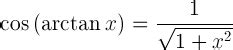 arctan(x) | inverse tangent function