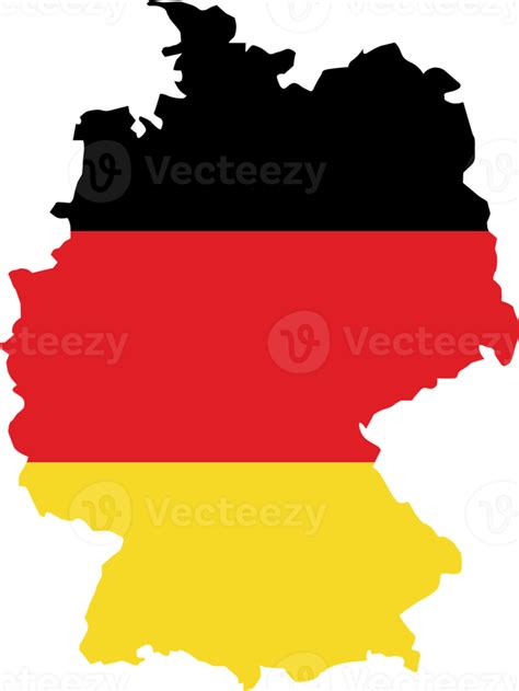 alemania mapa ciudad color de la bandera del país. 12177286 PNG