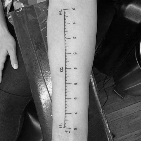 20 Ruler Tattoo Designs For Men - Measurement Ink Ideas