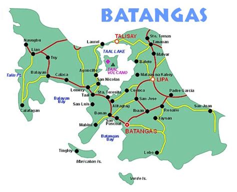 Batangas Tourist Map - Batangas • mappery