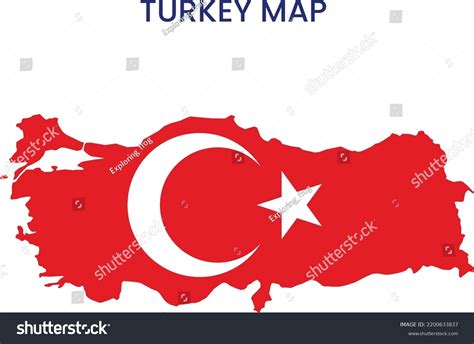 High Detailed Map Turkey Outline Map Stock Vector (Royalty Free ...