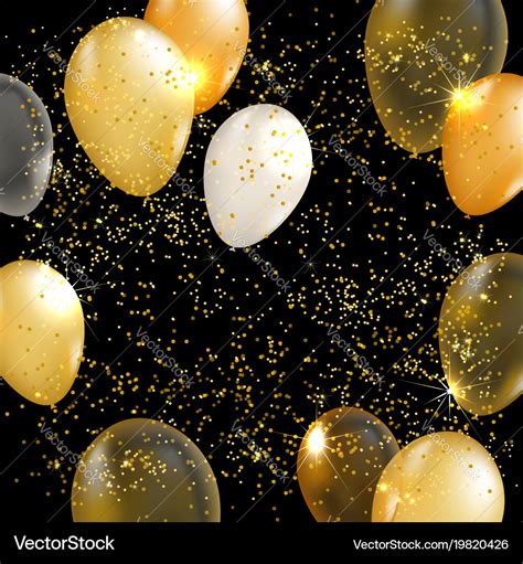 Gold balloon background Royalty Free Vector Image