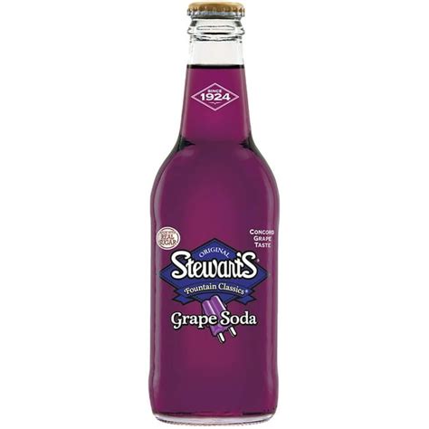 Stewart's Grape Soda, 12 fl oz (12 Glass Bottles), All Natural Family ...