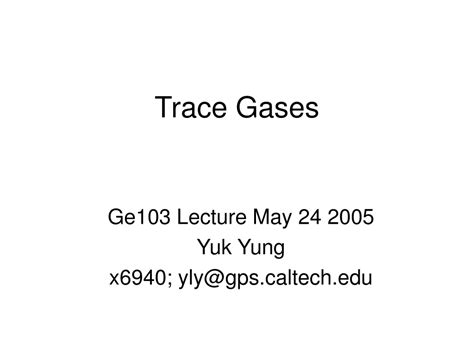 PPT - Trace Gases PowerPoint Presentation, free download - ID:9241801