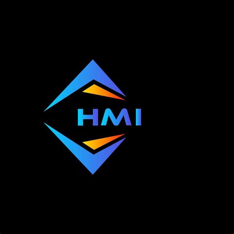 HMI abstract technology logo design on Black background. HMI creative ...