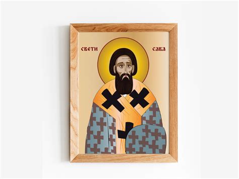 Vector icon of St. Sava by Natasa Ilic on Dribbble