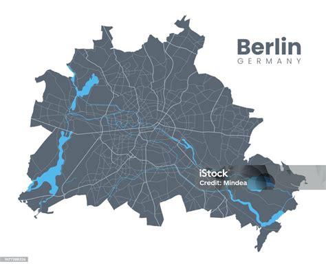 Berlin The Capital Of Germany City Map Stock Illustration - Download ...