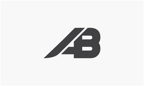 AB letter logo concept isolated on white background. 4701751 Vector Art ...