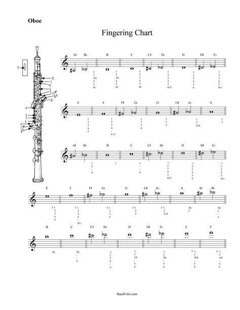 Oboe Fingering Chart Pdf Free printable oboe fingering charts [pdf]