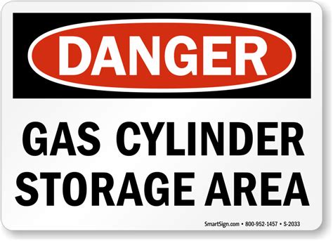 Cylinder Storage Signs | Gas Cylinder Storage Area Signs