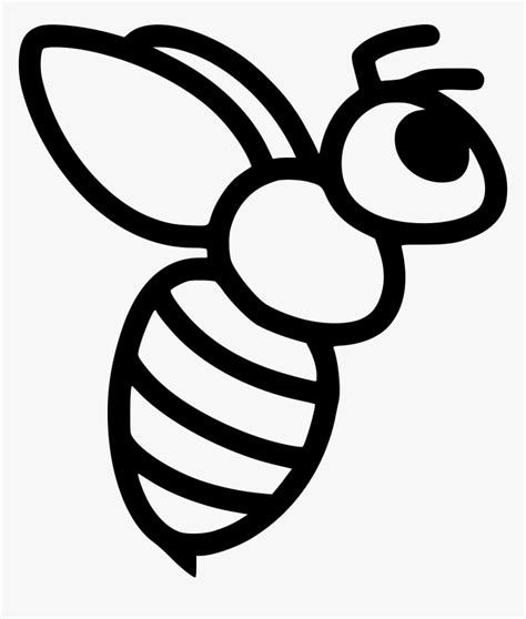 Png File Svg - Bee Png Black And White, Transparent Png - kindpng