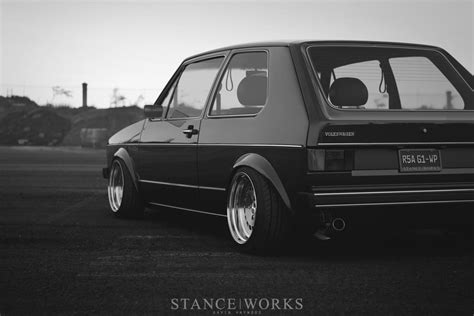 Its a Hellaflush concept for VW Golf mk1 stance works *clear rims ...