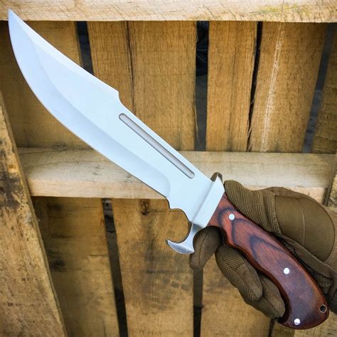 13.5" HEAVY DUTY HUNTING FIXED BLADE MACHETE Rambo BOWIE Knife - MEGAKNIFE