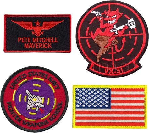 Top Gun Flight Test MAVERICK Ranger Patches Tomcat US Navy Seal Fighter ...