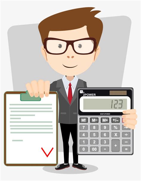 Senior Accountant Available - Accountant Cartoon Transparent PNG ...