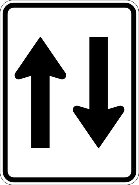 Two Way Traffic (Symbolised with arrows) | Road Signs | USS