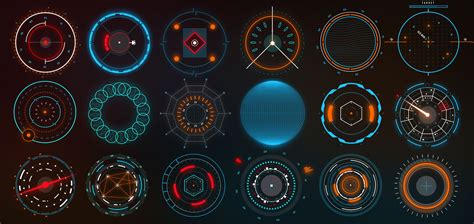 Sci-Fi Modular Cyberpunk HUD Circle Templates