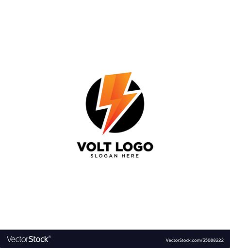 Creative volt logo design Royalty Free Vector Image