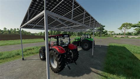 Metal Shed With Solar Panels FS22 - KingMods